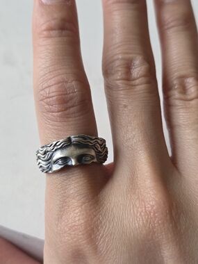 Venus / Aphrodite sterling oxidized ring